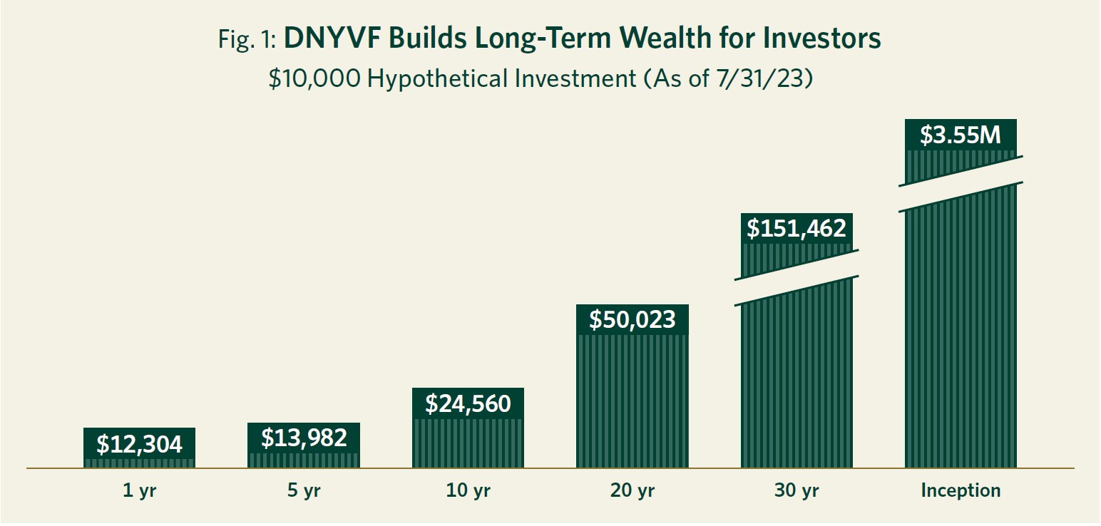 Figure 1 DNYVF Builds Long Term Wealth for Investors